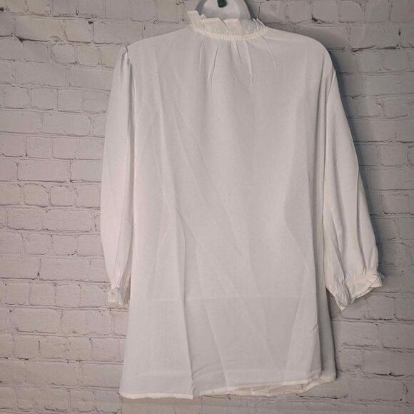 Women's Sheer Puff Sleeve Blouse Small - Picture 4 of 4